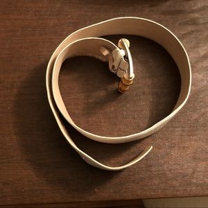 Leather Belt Off white - S